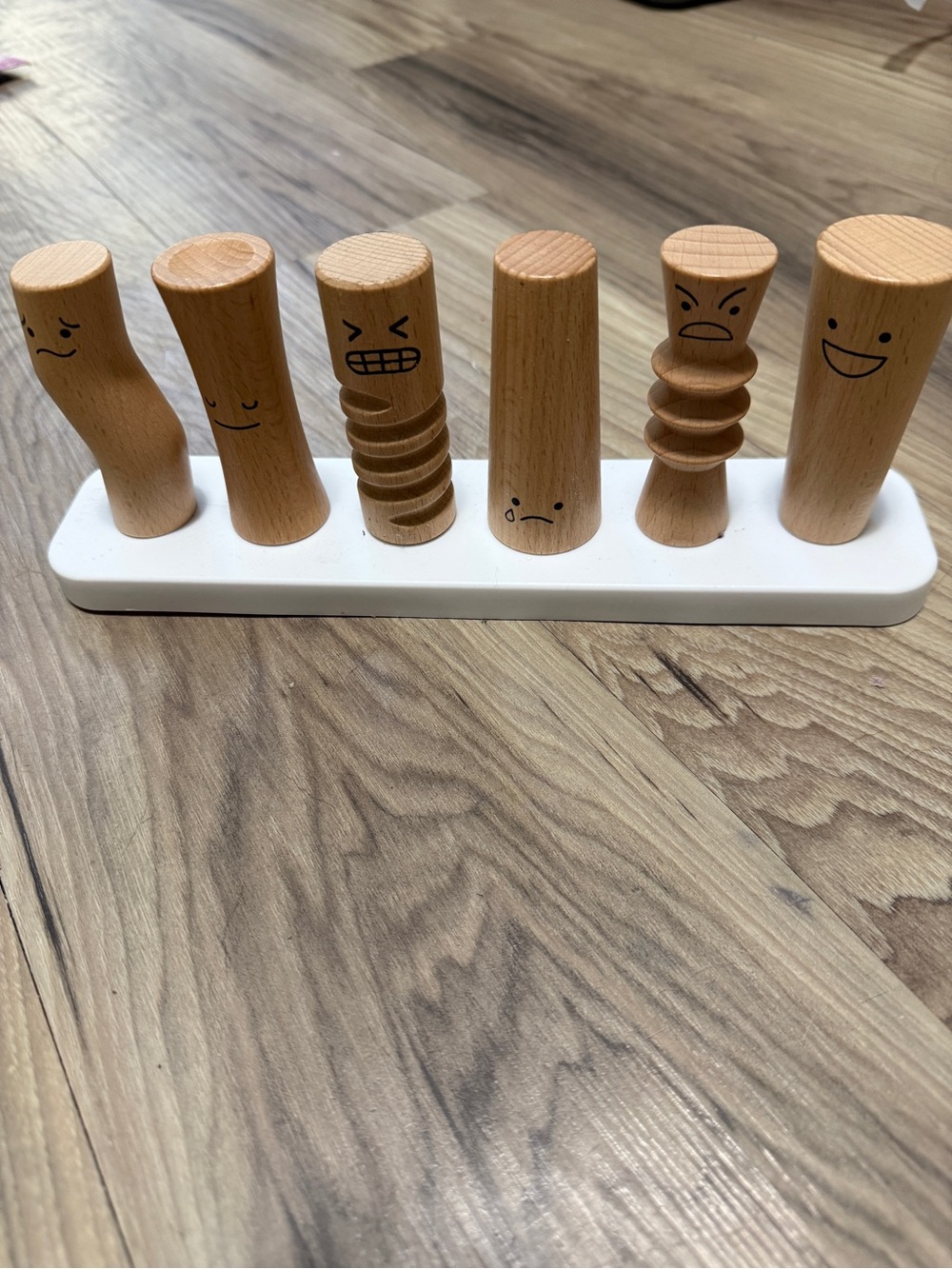Lovevery Wooden Emotion Pegs Playset - Natural Wood